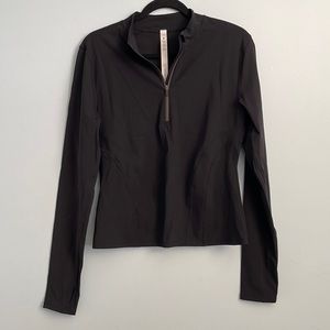 Lululemon black half-zip pullover size 12
